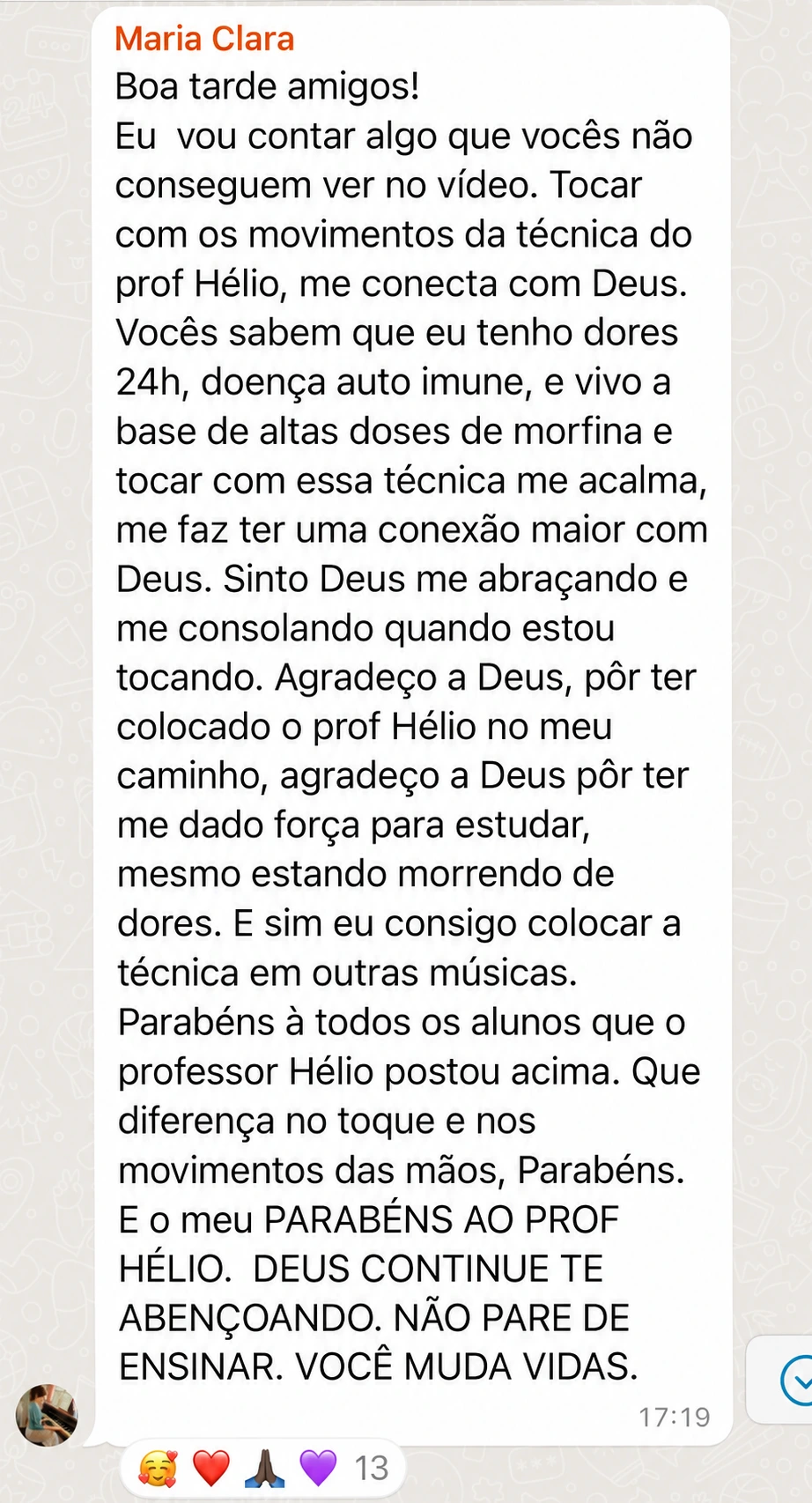 Depoimento de aluno do Instituto Tanomaru 13
