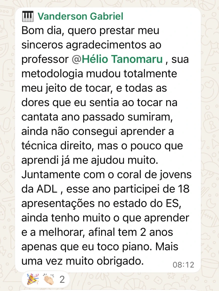 Depoimento de aluno do Instituto Tanomaru 2