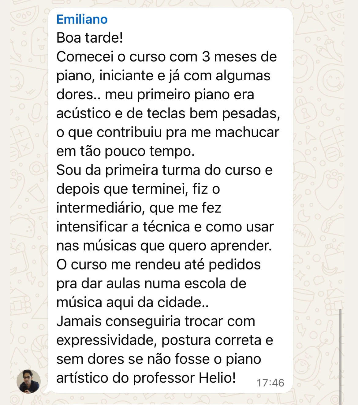 Depoimento de aluno do Instituto Tanomaru 4
